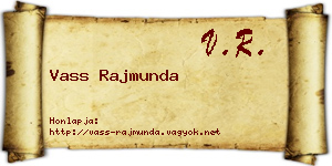 Vass Rajmunda névjegykártya
